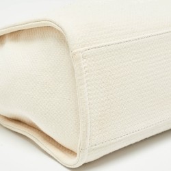 مملوكة مسبقًا Chanel Cream Canvas Small Deauville Tote