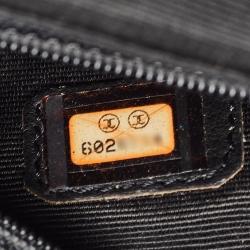 Pre Owned Chanel Black Glazed Wicker Mini Vintage Flap Bag 