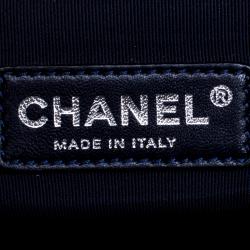 Pre Owned Chanel Navy Blue Quilted Patent Leather Reissue Accordion Flap Bag