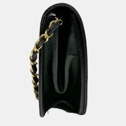 Chanel Black Leather CC Matelasse Full Flap Bag