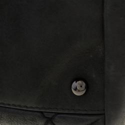 Pre Owned Chanel Black Quilted Iridescent Leather Just Mademoiselle Bowling Bag