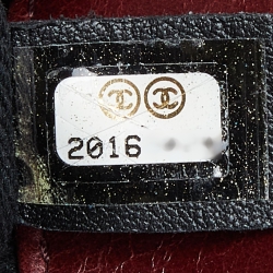 Pre Owned Chanel Burgundy Quilted Leather CC Delivery Bag