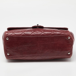 Pre Owned Chanel Burgundy Quilted Leather CC Delivery Bag
