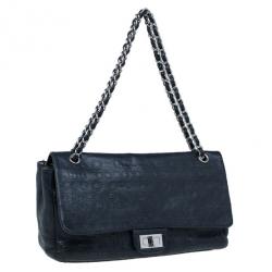 Pre Owned Chanel Black Lambskin 31 Rue Cambon Paris Reissue Flap Bag