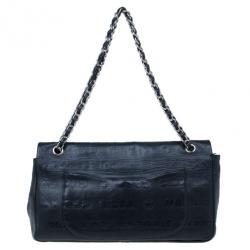 Pre Owned Chanel Black Lambskin 31 Rue Cambon Paris Reissue Flap Bag