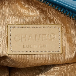 Pre Owned Chanel Blue Leather CC Ring Hobo