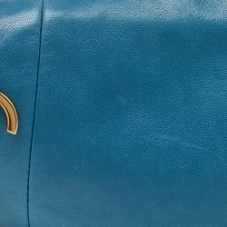 Pre Owned Chanel Blue Leather CC Ring Hobo