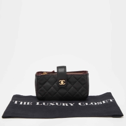 Pre Owned حقيبة صغيرة شانيل  CC جلد مبطنة سوداء