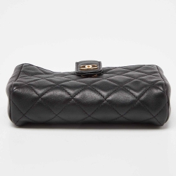 Pre Owned حقيبة صغيرة شانيل  CC جلد مبطنة سوداء