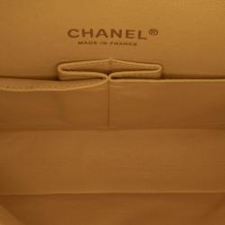 مملوكة مسبقًا Chanel Yellow Medium Classic Velvet Double Flap
