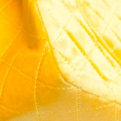 مملوكة مسبقًا Chanel Yellow Medium Classic Velvet Double Flap