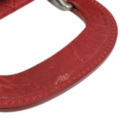 Pre Owned Chanel Red Caviar Top Handle Tote