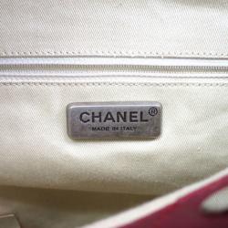 Pre Owned Chanel Red Caviar Top Handle Tote