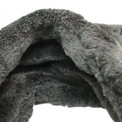 Pre Owned Chanel Grey Pile Fabric CC Hobo