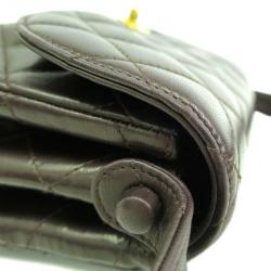 Pre Owned حقيبة شانيل بني مبطنة جلد خروف للكتف