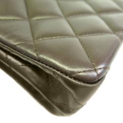 Pre Owned حقيبة شانيل بني مبطنة جلد خروف للكتف