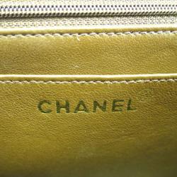 Pre Owned حقيبة شانيل بني مبطنة جلد خروف للكتف