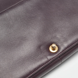 مملوكة مسبقًا Chanel Plum Quilted Leather New Medium Boy Shoulder Bag