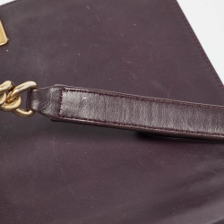 مملوكة مسبقًا Chanel Plum Quilted Leather New Medium Boy Shoulder Bag