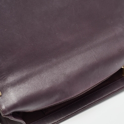 مملوكة مسبقًا Chanel Plum Quilted Leather New Medium Boy Shoulder Bag