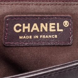 مملوكة مسبقًا Chanel Plum Quilted Leather New Medium Boy Shoulder Bag