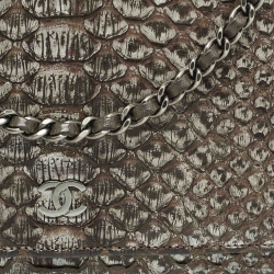 مملوكة مسبقًا Chanel Beige Python CC Wallet on Chain