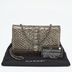 مملوكة مسبقًا Chanel Beige Python CC Wallet on Chain