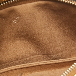 Pre Owned Chanel Two Tone Gold Python flap Chain Clutch