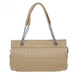مملوكة مسبقًا Chanel Beige Leather East-West Shoulder Bag