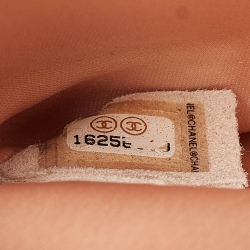 Pre Owned Chanel Peach/Pink Python Triple Compartment CC Flap Bag