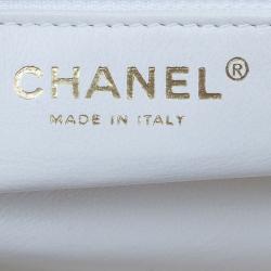 Pre Owned Chanel Black and White Caviar Shoulder Tote