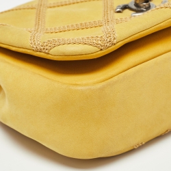 مملوكة مسبقًا Chanel Yellow Nubuck Leather Wildstitch Thin City Flap Bag