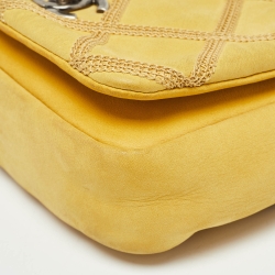 مملوكة مسبقًا Chanel Yellow Nubuck Leather Wildstitch Thin City Flap Bag