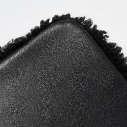 Pre Owned Chanel Black Shearling Medium Coco Top Handle Bag