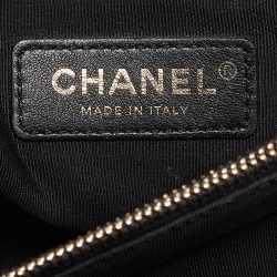 Pre Owned Chanel Black Shearling Medium Coco Top Handle Bag
