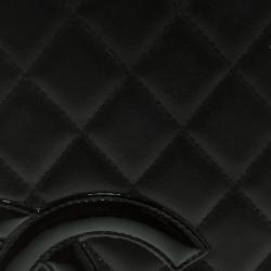 Chanel Black Quilted Leather Cambon Ligne Zippy Organizer Wallet