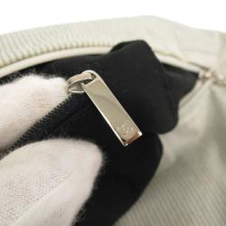 Pre Owned Chanel Grey Striped Coco Paris Boston Bag