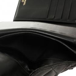 Pre Owned Chanel Black Quilted Lambskin Classic Long Wallet
