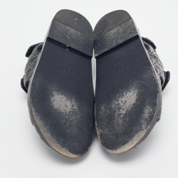 Chanel Two Tone Velvet CC Dad Sandals Size 37