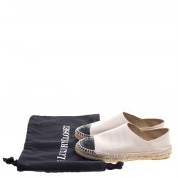 Pre Owned حذاء إسبادريلز شانيل غطاء مقدمة CC جلد مونوكروم مقاس 37