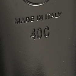 Pre Owned Chanel Pink/Black Patent Leather CC Cap Toe Block Heel Pumps Size 40