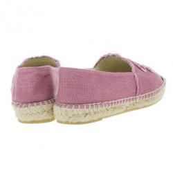 Pre Owned Chanel Pink Canvas CC Espadrilles Size 41