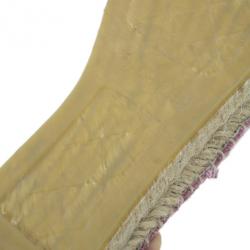 Pre Owned Chanel Pink Canvas CC Espadrilles Size 41