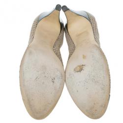 Pre Owned حذاء شانيل ثنائي اللون مقدمة سوداء CC مقاس 39