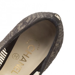 Chanel Black Lace Ankle Booties Size 39