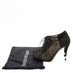 Chanel Black Lace Ankle Booties Size 39