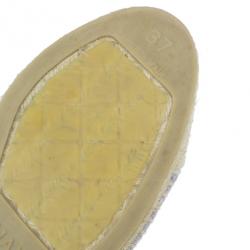 Pre Owned Chanel Purple Canvas Espadrilles Flats Size 37