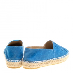 مملوكة مسبقًا حذاء إسبادريل شانيل CC سويدي أزرق مقاس 38