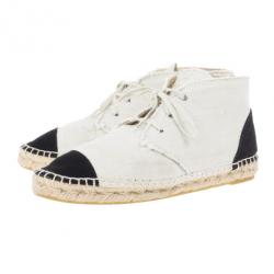 مملوكة مسبقًا Chanel CC Canvas Espadrille Sneakers Size 39
