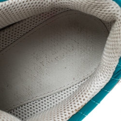 مملوكة مسبقًا Chanel Multicolor Nylon And Leather CC Logo Lace Up Sneakers Size 37.5